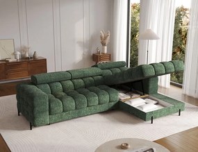 Ъглов диван Freyia-Зелен-Десен