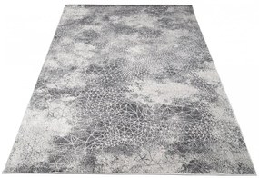 Сив дизайнерски килим с деликатна шарка  Ширина: 60 ​​см | Дължина: 100 см