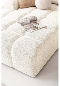 Кремав разтегателен модулен ъглов диван с място за съхранение (ляв ъгъл) Lulu – Miuform