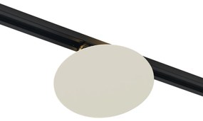 Модерна бежова таванна лампа за релсова осветителна система 1-фазна 2-лампи - Iconic Pulley