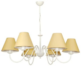 Полилей ЕЛЕГАНС, крем, абажури Шинц Банан, 6xE27