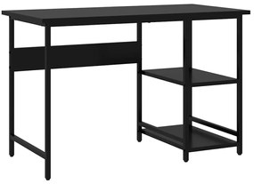 20550 vidaXL Компютърно бюро, черно, 105x50x72 см, МДФ и метал