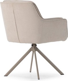 Бежови тапицирани трапезни столове в комплект 2 бр. Keiko – Marckeric