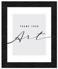 Матирана черна пластмасова рамка за стена 38x48 cm