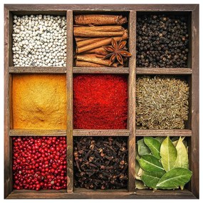Картина върху стъкло 30x30 cm Spices Box – Styler
