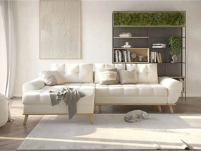 Кремав разтегателен ъглов диван (ляв ъгъл) Balitco – Ropez