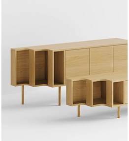 Скрин от декор от дъб в естествен цвят 189x65x44 cm Shift – Woodman