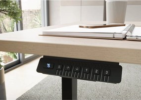 Работна маса с електрическо регулиране на височината от декор от дъб 80x160 cm – Germania