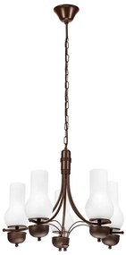 Brilagi - LED полилей COTTAGE 5xE14/40W/230V дъб/бял