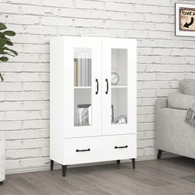 812555 vidaXL Висок шкаф, бял, 70x31x115 см, инженерно дърво