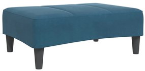 4007374 vidaXL Табуретка, синя, 77x55x31 см, кадифе
