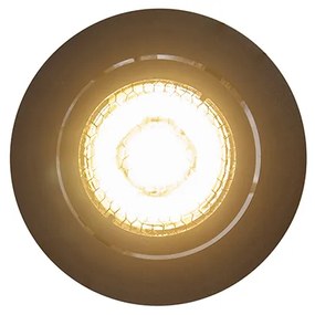 Комплект от 6 вградени спота черни регулируеми - Ude Honey