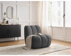 Тъмносиво кресло от прежда с примки от букле Janissaire – Bobochic Paris