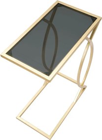 Масичка за кафе със стъклен плот 25,5x45,5 cm Glam - Mauro Ferretti