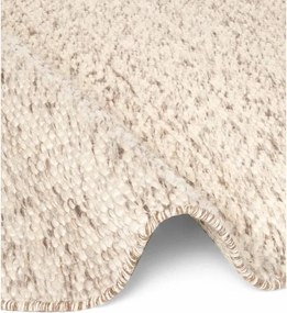 Бежов/в естествен цвят ръчно изработен вълнен кръгъл килим ø 160 cm Lyon Beans – Elle Decoration