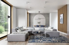 Ъглов диван Fubu M–Сив–Ляв