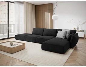 Тъмносив ъглов диван (десен ъгъл) Vanda - Mazzini Sofas