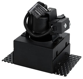 Комплект от 6 вградени прожектора черни GU10 50mm без рамка - Oneon