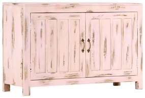 247764 vidaXL Сайдборд, светлорозов, 110x35x70 см, мангово дърво масив
