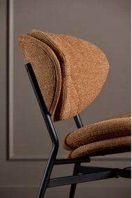 СОФИЯ Теракота (тъкан Апия 272)/черна рамка - ТАПИЦИРАН СТОЛ ЗА ДНЕВНА/ОФИС