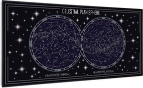Klarstein Wonderwall Air Art Smart, инфрачервен отоплител, карта на небето, 120 х 60 см, 700 W