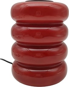 Червена стъклена LED настолна лампа (височина 16,5 cm) Aro – Leitmotiv