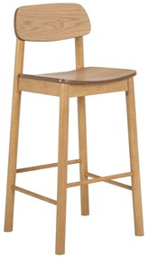 Бар стол в естествен цвят (височина на седалката 74 cm) Barlow – Actona