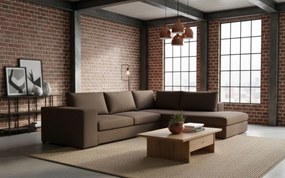 Ъгъл диван Carla-Left-280φ 220β-Chocolate