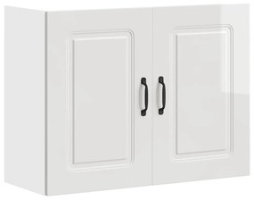 853589 vidaXL Кухненски стенен шкаф, Kalmar, бял гланц, инженерно дърво