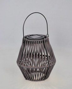 Сив LED фенер със соларен панел (височина 17 cm) Juny – Yes Everyday