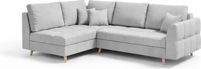 Сив ъглов диван (ляв ъгъл) Ariella - Ropez