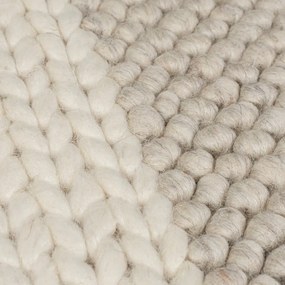 Бежов ръчно изработен килим със смес от вълна 80x150 cm Minerals Patchwork – Flair Rugs