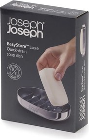 Сапунерка от неръждаема стомана в блестящо сребрист цвят EasyStore Luxe – Joseph Joseph