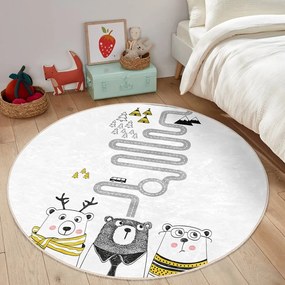Бял детски килим ø 80 cm Comfort - Mila Home