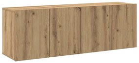 857665 vidaXL ТВ шкафове за стенен монтаж, 2 бр, дъб артизан, 60x30x41 см