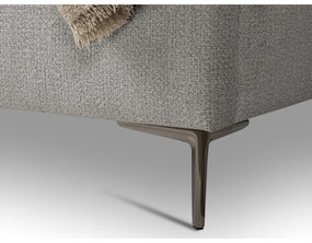 Светлосиво двойно тапицирано легло с включена подматрачна рамка 180x200 cm Makana – Makamii