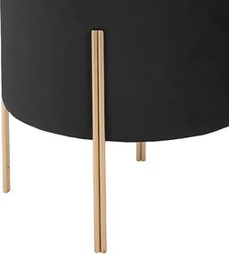 Табуретка atmosphera Living, Кадифе - Черен