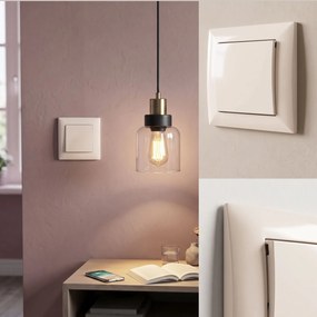 Единичен Ключ с Рамка OSTE JNH006-W BEIGE