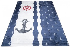 Детски килим със семпъл морски мотив Ширина: 120 см | Дължина: 170 см