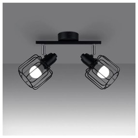 Черна лампа за таван ø 10 cm Salom - Nice Lamps