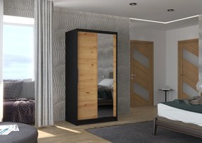 Гардероб Condra 100 Sliding-Black-Artisan