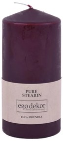 Виненочервена свещ Връх, време на горене 30 ч. Eco - Eco candles by Ego dekor