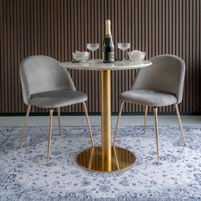 Кръгла маса за хранене с мраморен плот ø 70 cm Bolzano - House Nordic