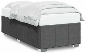 3284812 vidaXL Рамка за легло без матрак, тъмносива, 100x200 см, плат