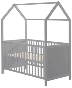 Сиво детско легло 70x140 cm - Roba