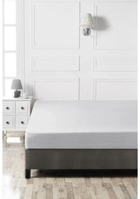 Сив еластичен памучен чаршаф 140x190 cm – Mijolnir