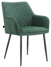 Зелени тапицирани трапезни столове в комплект 2 бр. Elvira – Støraa