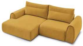Ъглов диван в цвят жълта охра Aden – Bobochic Paris