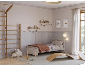 Кремаво детско легло от масивен бор 90x190 cm Nora – Marckeric