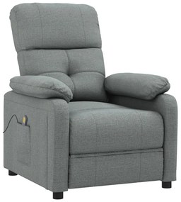 289673 vidaXL Масажен стол, тъмносив, текстил